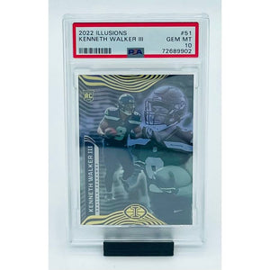 2022 Panini Illusions Football Kenneth Walker III RC PSA 10