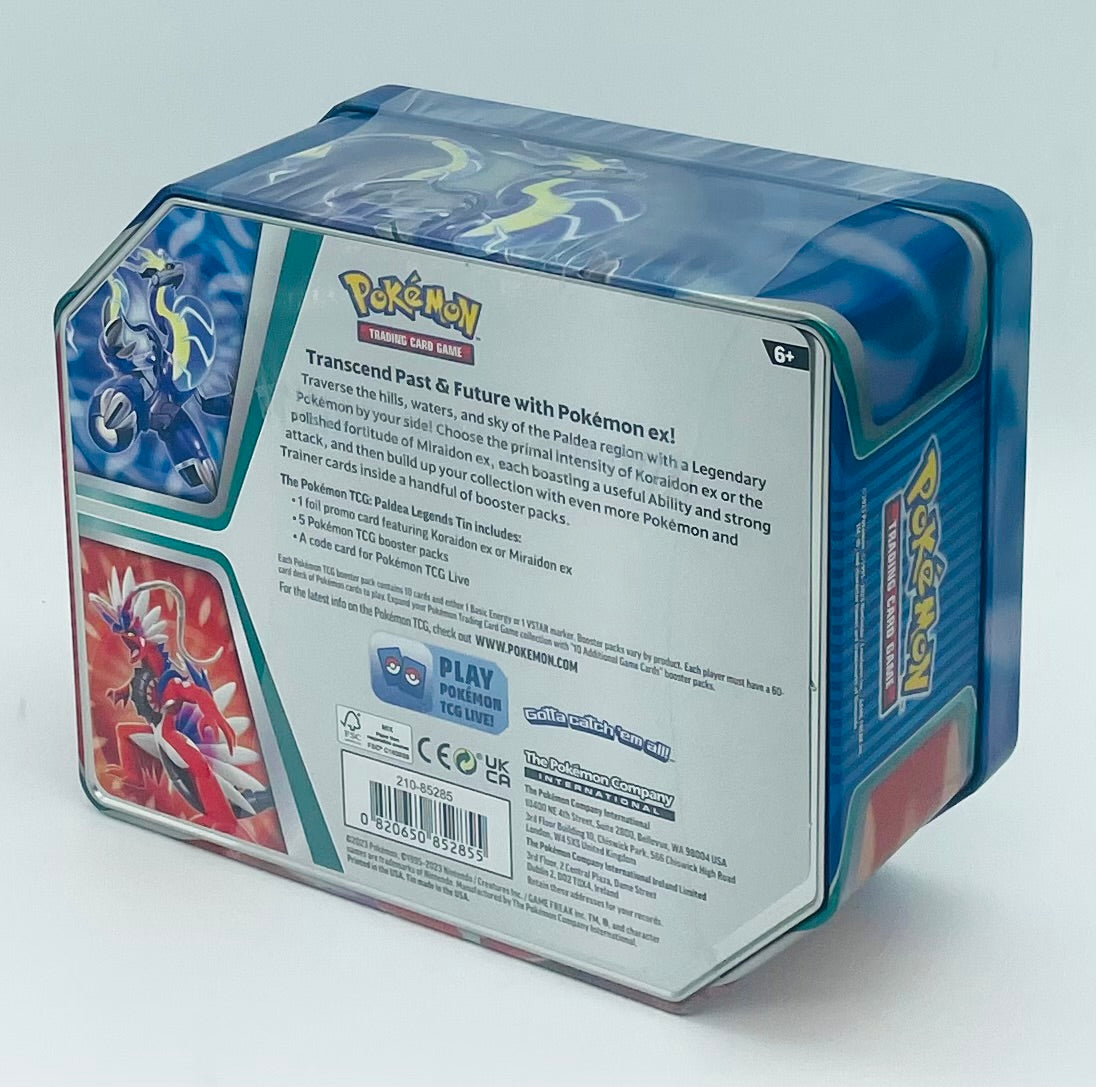 Pokemon TCG: Paldea Legends Tin Set: Miraidon & Koraidon, Factory Seal –  Fandom Trade