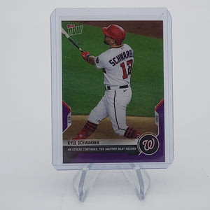 Kyle Schwarber HR Streak - 2021 MLB TOPPS NOW Card 428- Purple Parallel #20/25